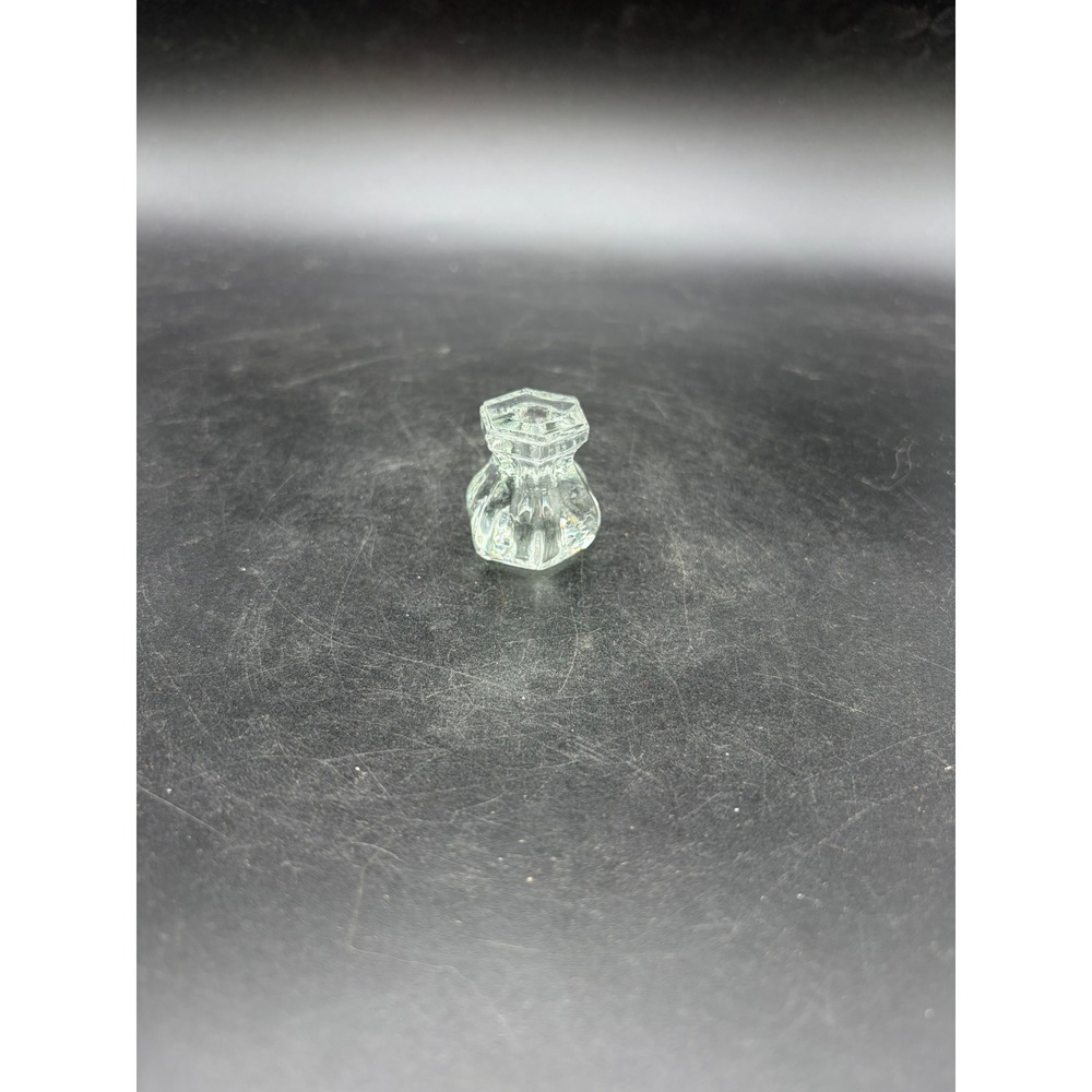 Vintage Clear Glass Hexagonal Door Knob‎